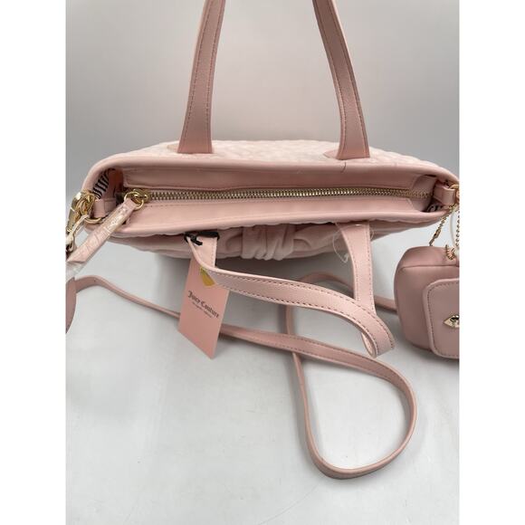NWT Juicy Couture Pink Diamond Tied With A Bow Mini Tote Light Pink Handbag 🎀 - Picture 10 of 13